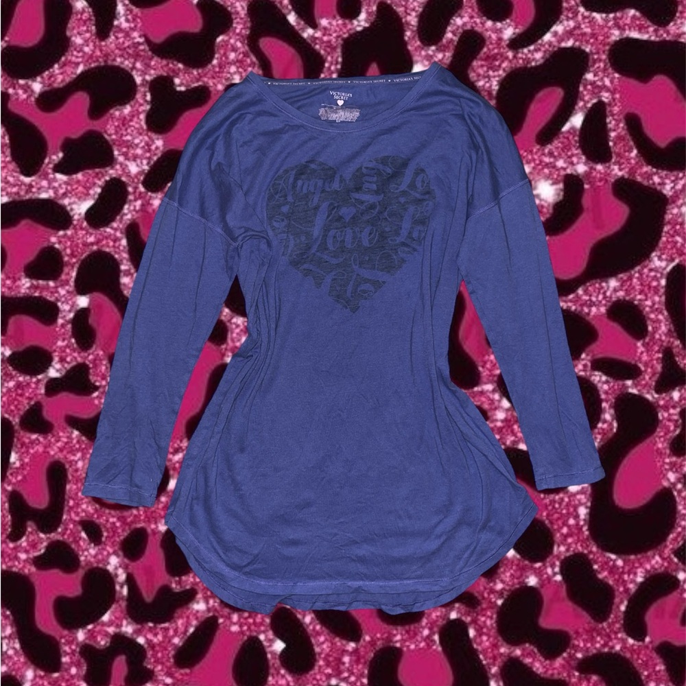 2010s Victoria’s Secret  blue long sleeve pj